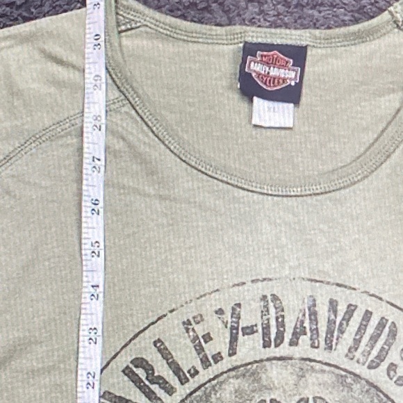 Harley-Davidson Men's Olive Long Sleeve Tee - Picture 4 of 4